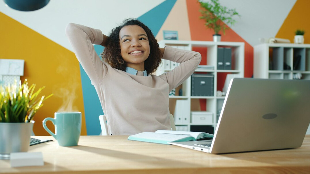 young professional at desk